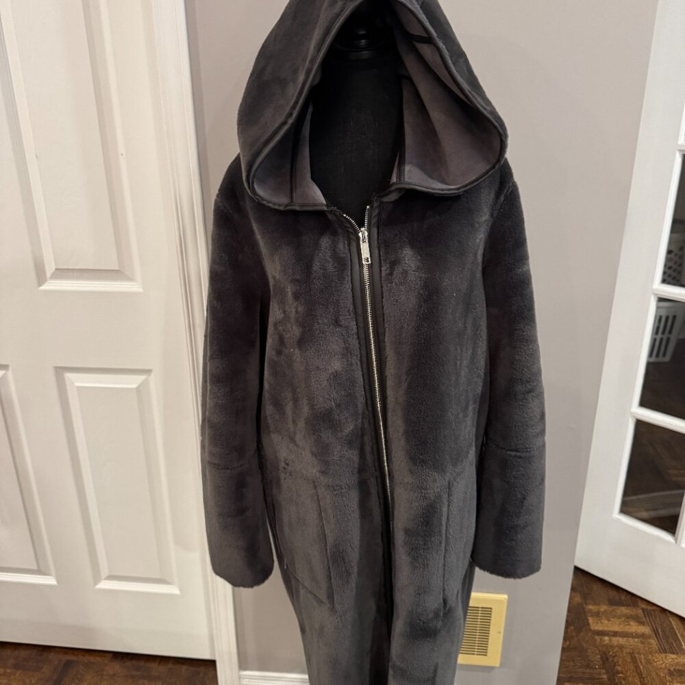 Rino & Pelle Ova Reversible Jacket Black Grey Size 40 L - Picture 5 of 8